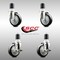 Service Caster 4 Inch 316SS Black Poly Swivel 1-7/8 Inch Expanding Stem Caster Brake SCC, 2PK SS316EX20S414-PPUB-BLK-2-TLB-2-178 - alternate 4